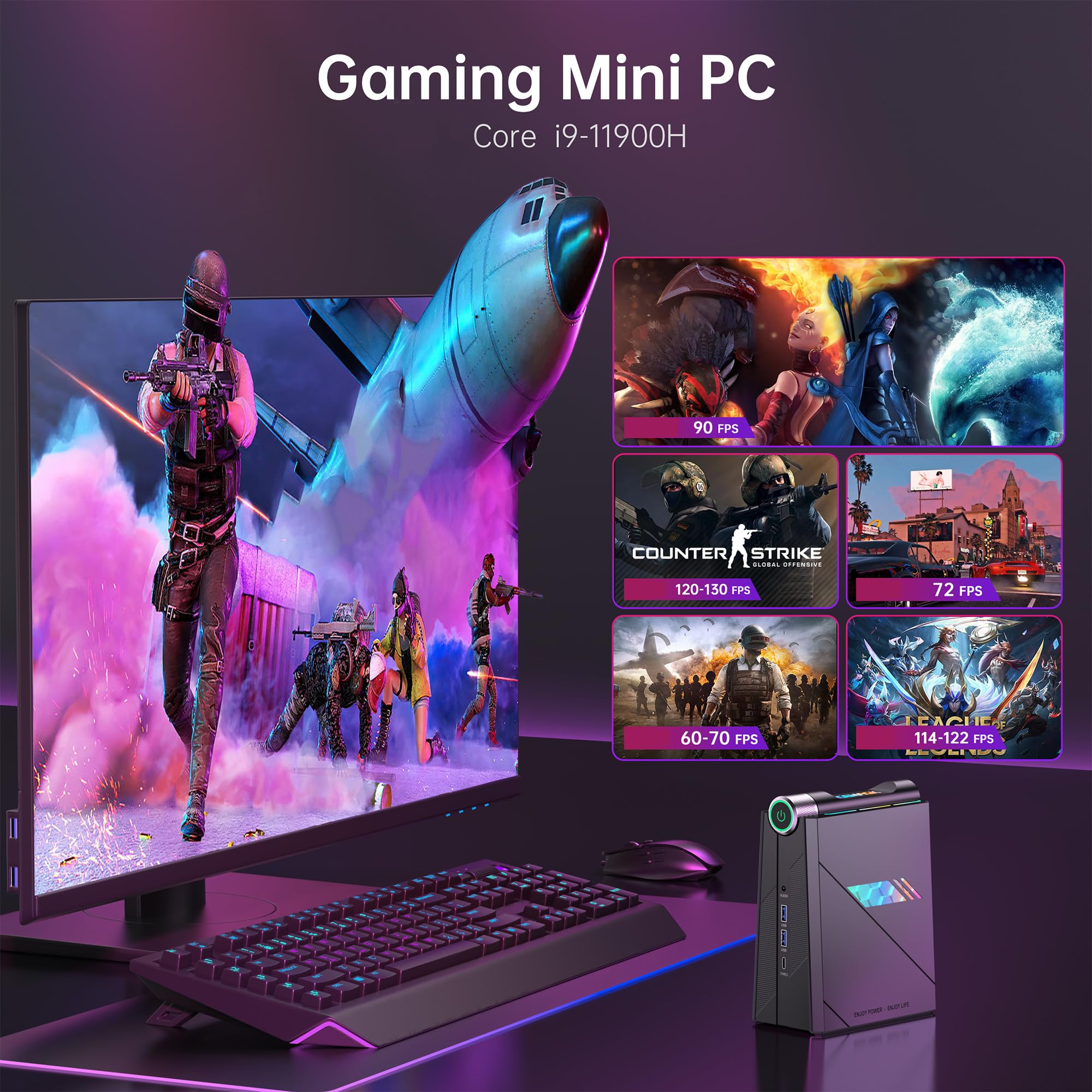 Amazon.co.jp: ACEMAGIC [ミニゲーミングPC] Core i9-11900H 最大4.9